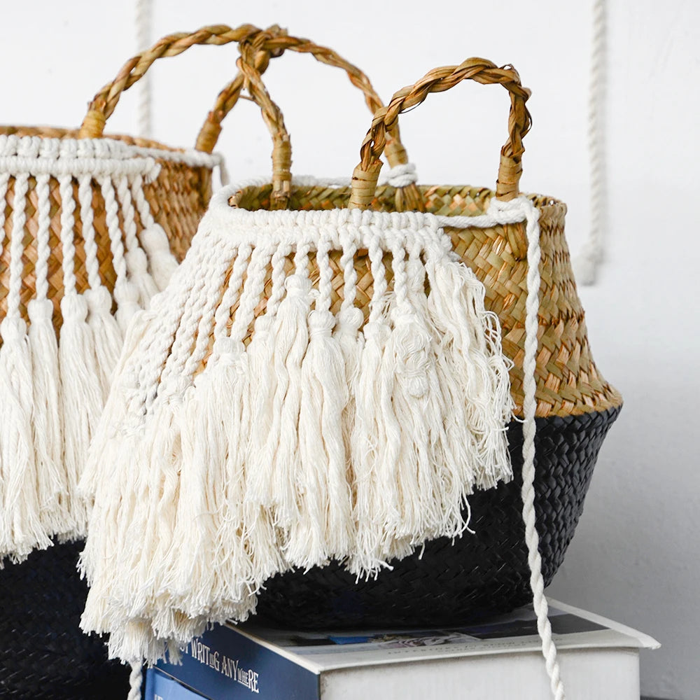 Panier macramé Témara